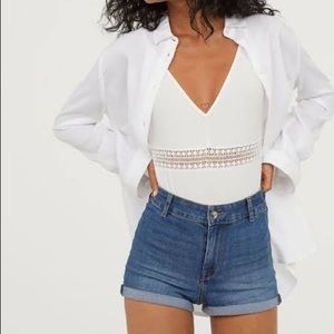 H&M High Waisted Denim Shorts